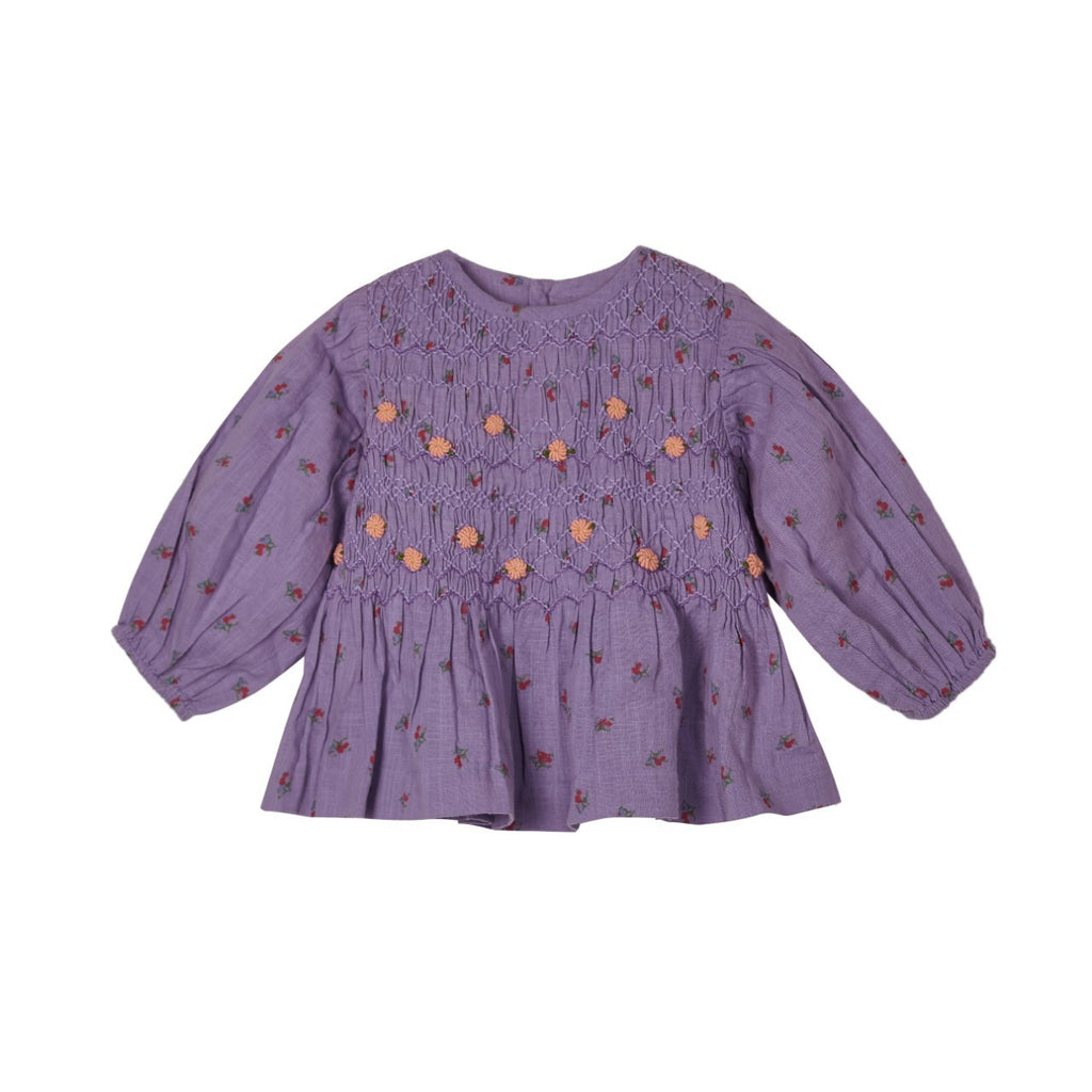 Handmade Purple Baby Doll Shirt for Girls