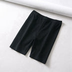 Women's Black Cotton Biker Shorts