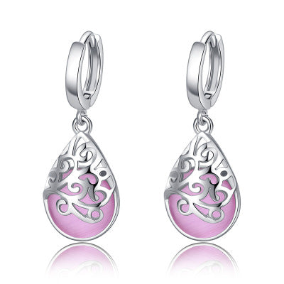 Moonlight Cat Eye Earrings in Luxury Gift Box