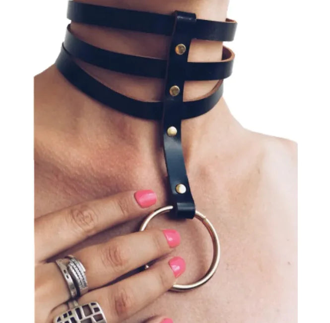 EuropaLea European & American Collar Necklace Leather Accessories | Jewelry