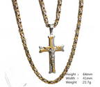 Jesus Christ Cross Pendant Necklace - Korean Style Christian Jewelry