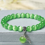 Handmade Cat's Eye Stone Crystal Bracelet