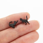 Minimalist Stainless Steel Cat Earrings for Girls (1 Pair)