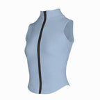 Slim Fit Sleeveless Zip Sports Tank Top for Women