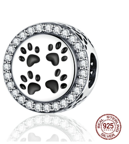 Silver Cute Cat and Dog Charm Collection