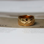 Classic Versatile Rhombus Cross Check Ring