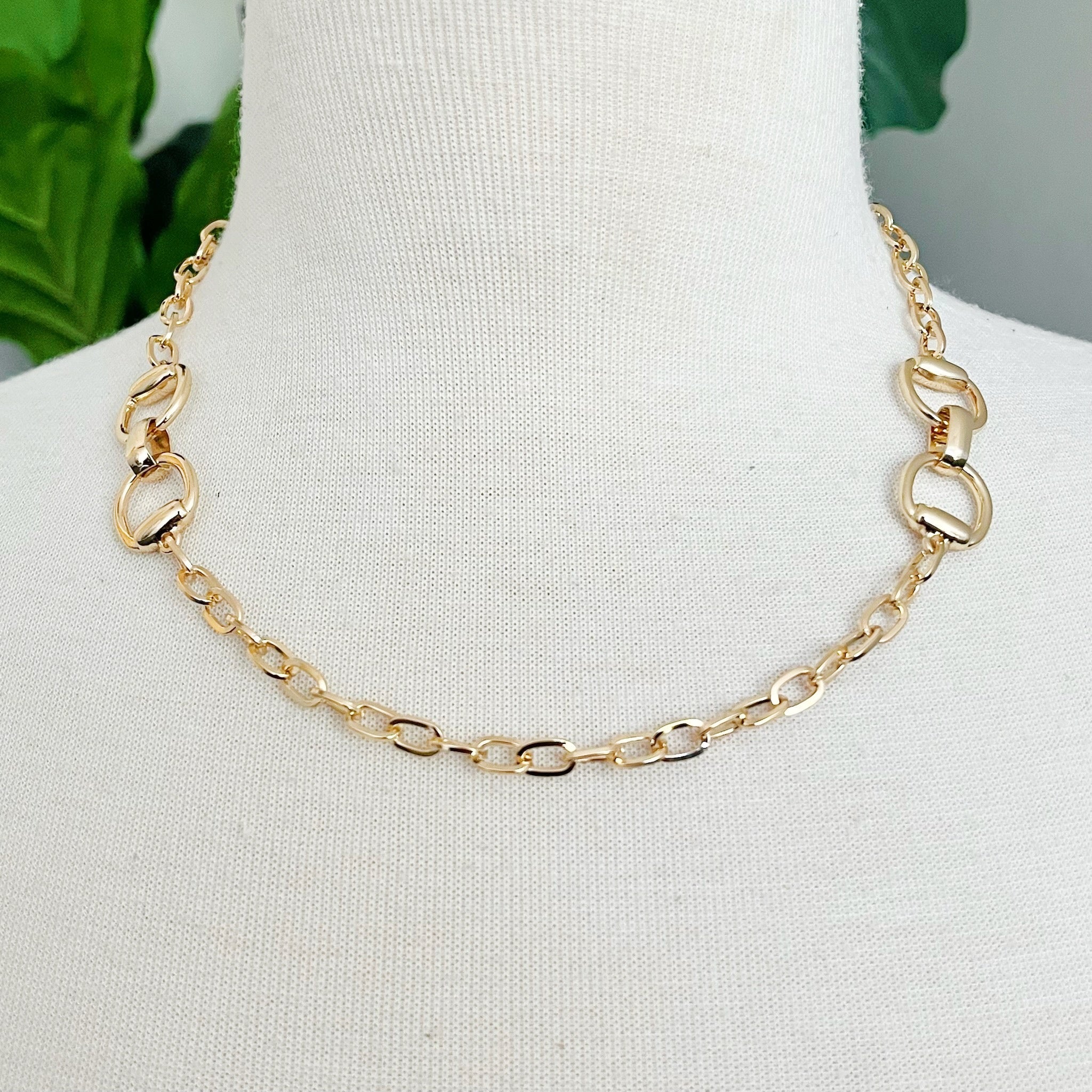 Double Equestrian Chain Necklace | Jewelry