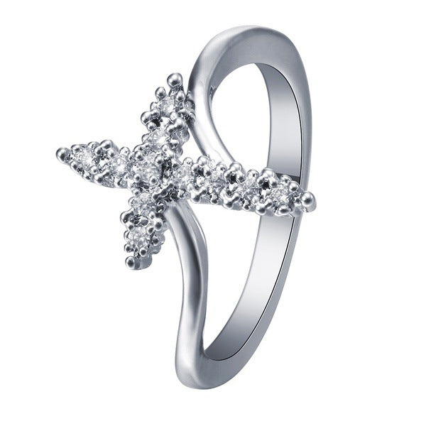 Diamond Cross Jesus Ring for Women - Fashion Silver Jewelry | Christian Jewelry