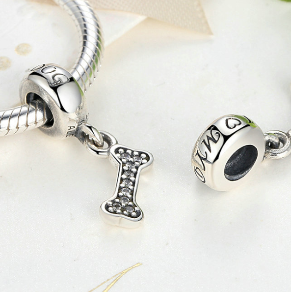 Silver Dog Bone Charm for DIY