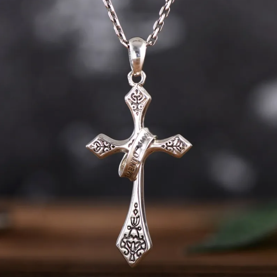 Sterling Silver Jesus Cross Pendant | Christian Jewelry