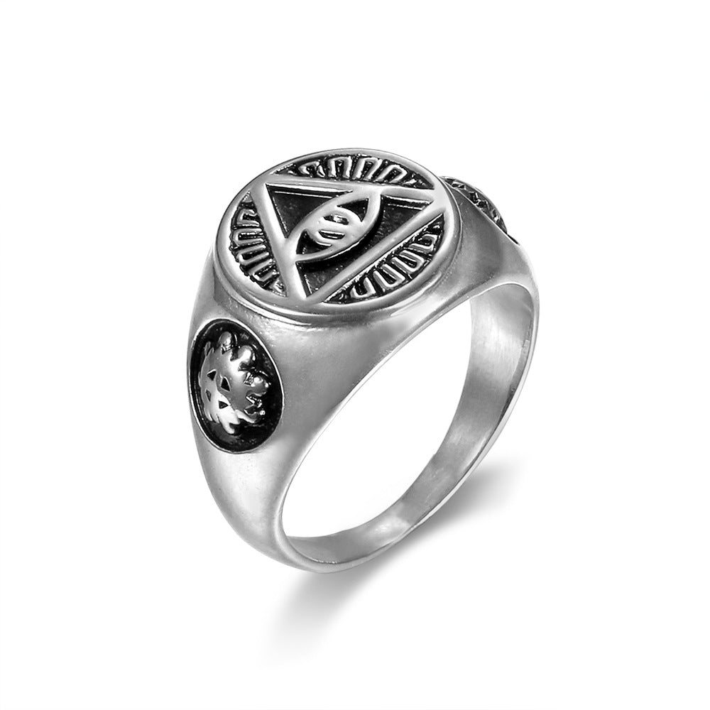 Stainless Steel Eye Ring - God Eye Design | Jewelry