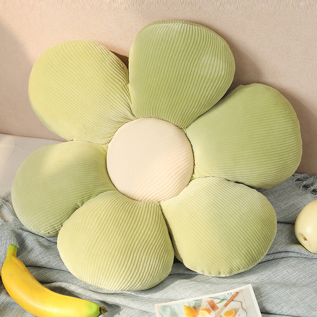 Soft Cartoon Flower Plush Pillow - Decorative Home Cushion
