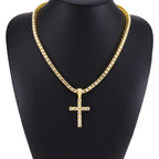 Hip Hop Diamond Cross Pendant with Cuban Link Necklace | Christian Jewelry