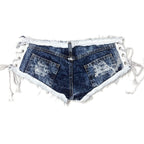 Sexy Low-Waist Ripped Denim Shorts for Women