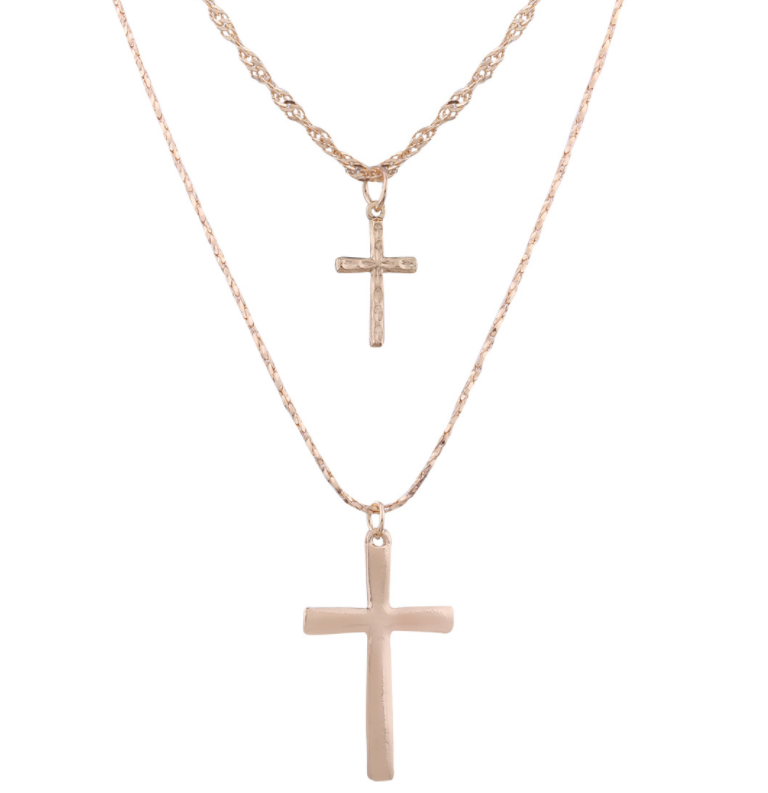 Religious Elements Necklace Set with Cross Pendant | Christian Jewelry