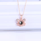 Cat Projection Pendant Necklace