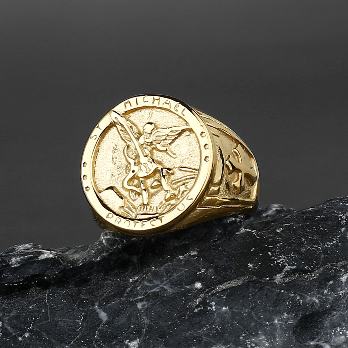 Vintage Silver Cross Ring for Men