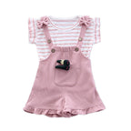 Cute Summer Outfit for Girls - 2Pcs T-Shirt & Shorts