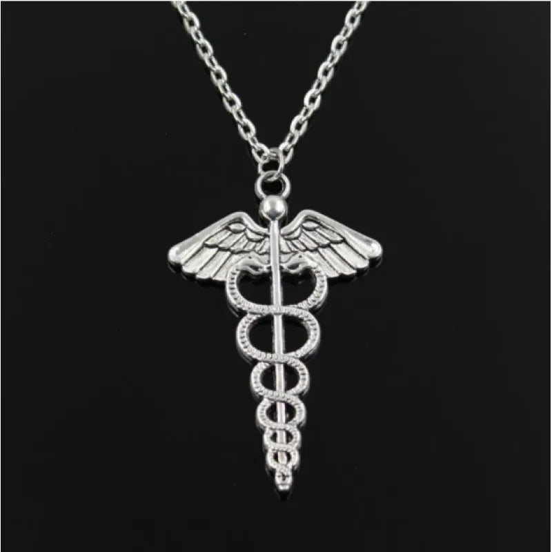 Rotating Dragonfly Snake Stick Angel Wings Necklace | Jewelry