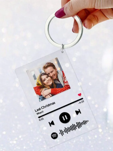 Personalized Acrylic Music Plaque Keychain | Accessory