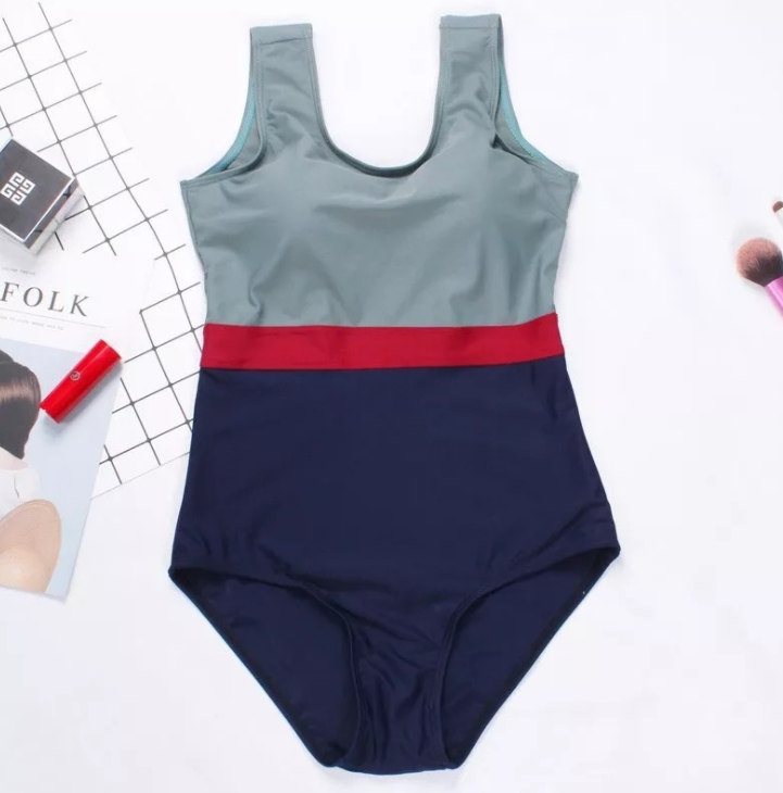 Colorblock Sporty One-Piece Swimsuit