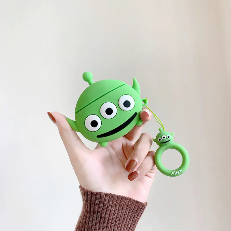 Cute Cartoon 3-Eyed AirPods Silicone Case for Apple | Accessory