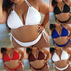 2019 Trendy Plus Size Halter Bikini Swimsuit for Women