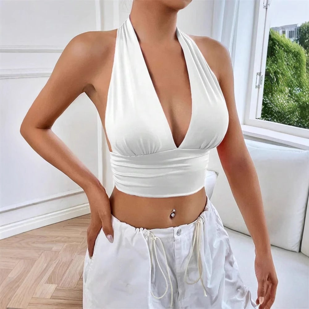 Backless Hollow-Out Summer Crop Top