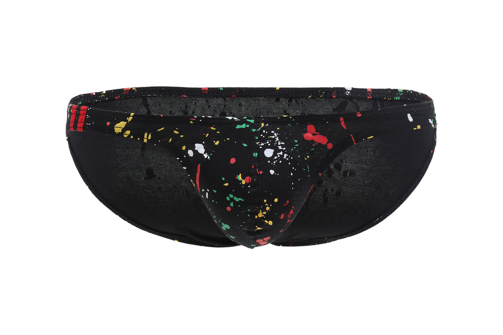 Men's Breathable Paint-Splatter Swim Briefs