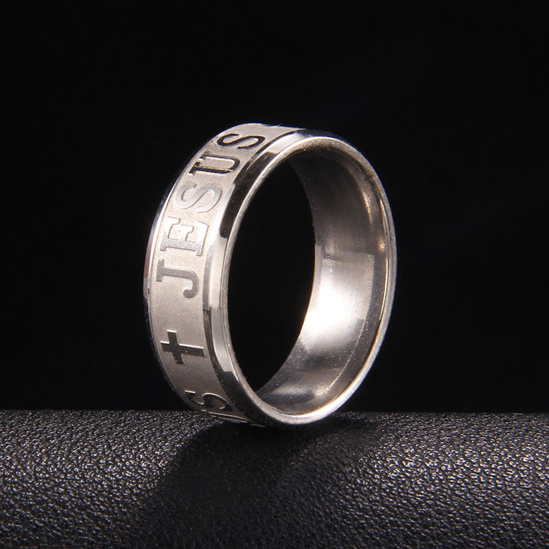 Personalized Fashion Stainless Steel Cross Ring