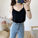 Loose Chiffon Tank Top for Women - Summer V-Neck Design
