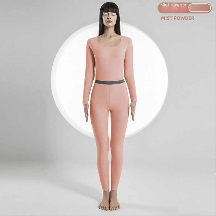 Women's Thermal Underwear Set - Long-Sleeved Fleece Trousers