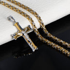 Jesus Christ Cross Pendant Necklace - Korean Style Christian Jewelry