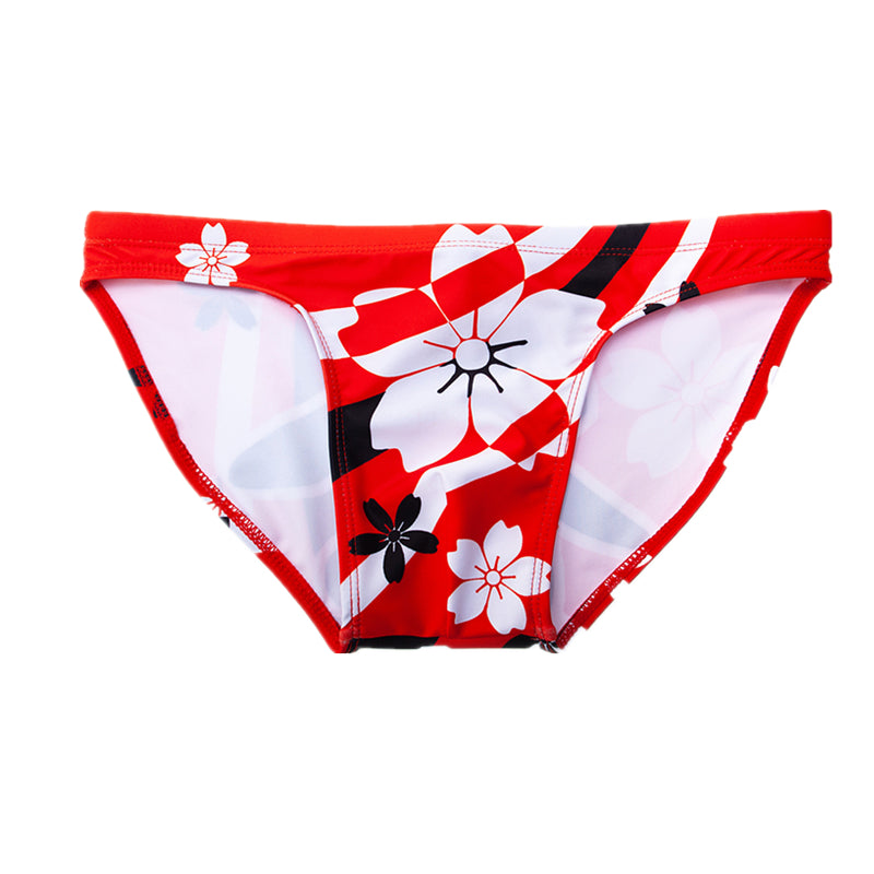 Men's Geometric Print Low-Waist Swim Brief