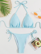 Women's Ring-Detail Triangle Bikini Set