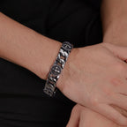 Vintage Titanium Steel Cross Shelf Bracelet