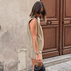 Chic Summer Vest Suit Set with Shorts for Women 2023