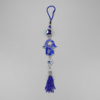 Blue Eye Fatima Hand Tassel Keychain with Evil Eye | Accessory
