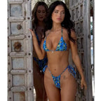 Women's Two-Piece Printed Tie Bikini Set