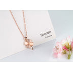 Elegant Cat's Eye Stone Clover Necklace for Women