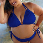 2019 Trendy Plus Size Halter Bikini Swimsuit for Women