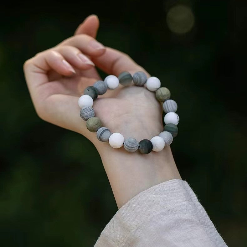 White Turquoise Collectible Bracelet with Rosary | Christian Jewelry