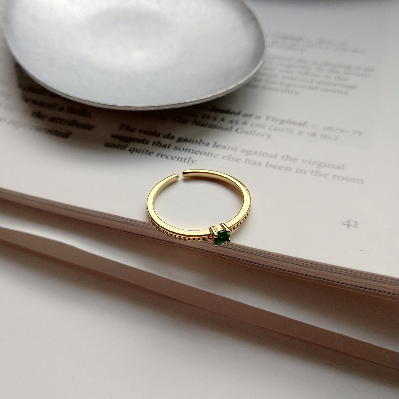Korean Silver Cat Ring for Women (Joint Decor)
