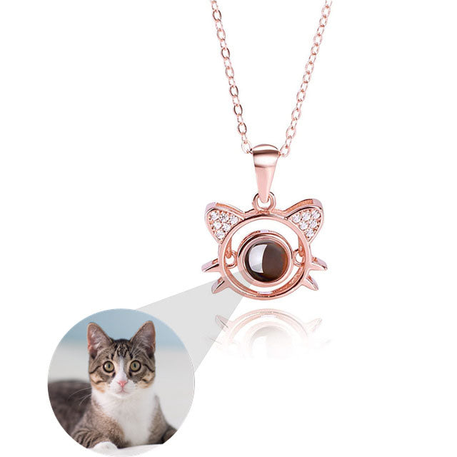 Cat Projection Pendant Necklace