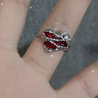 Punk Style Cross Butterfly Fashion Ring