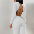 Summer Women's Fashion Backless Crop Top Set