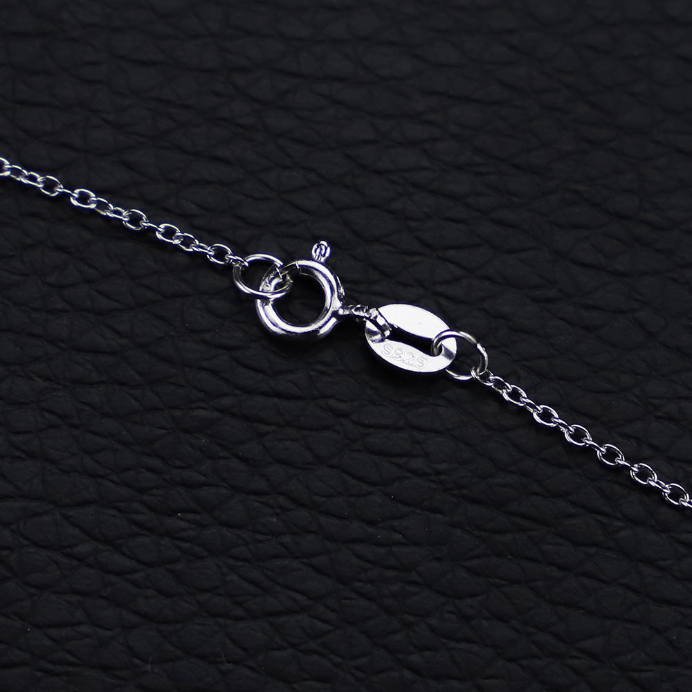 925 Silver Cross Necklace with Square Pendant | Christian Jewelry