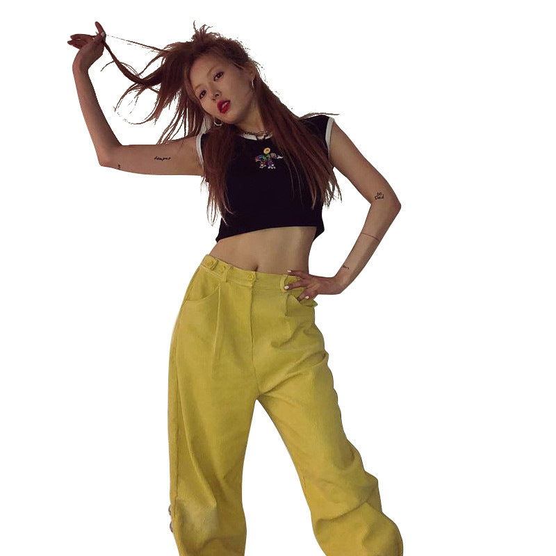K-Pop Style Graphic Robot Print Women's Tank Top