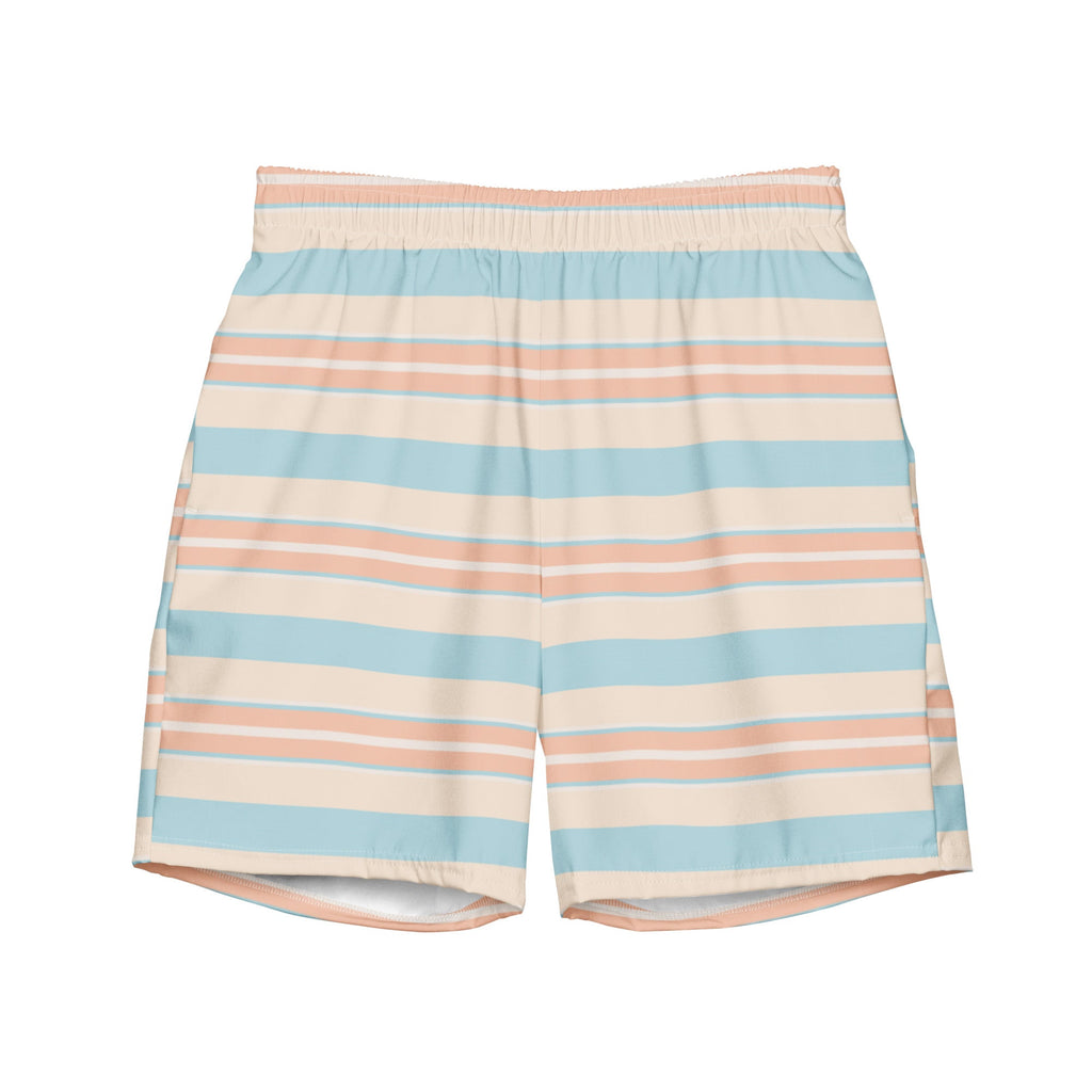 Men's Pastel Striped Swim Trunks