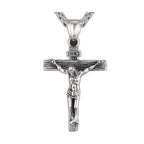 Stainless Steel Jesus Cross Necklace with Chain | Christian Jewelry